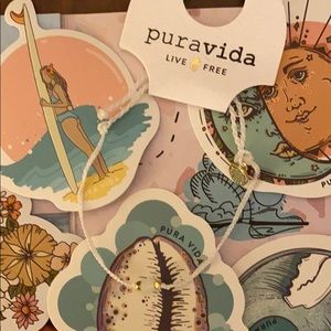 Pura Vida Crystal Bead Bracelet and (5) stickers